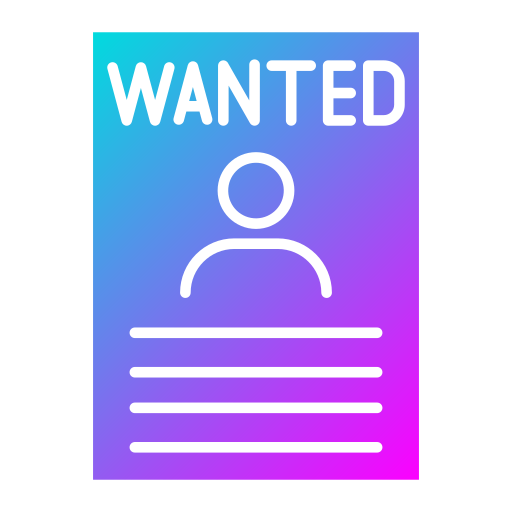 Wanted Generic Flat Gradient icon