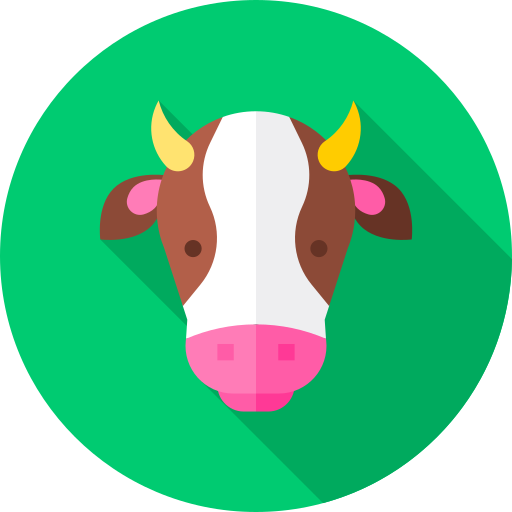 Cow Flat Circular Flat icon