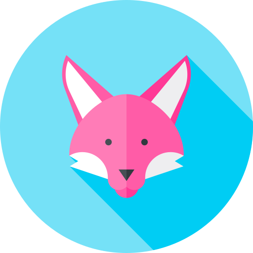 Fox Flat Circular Flat icon