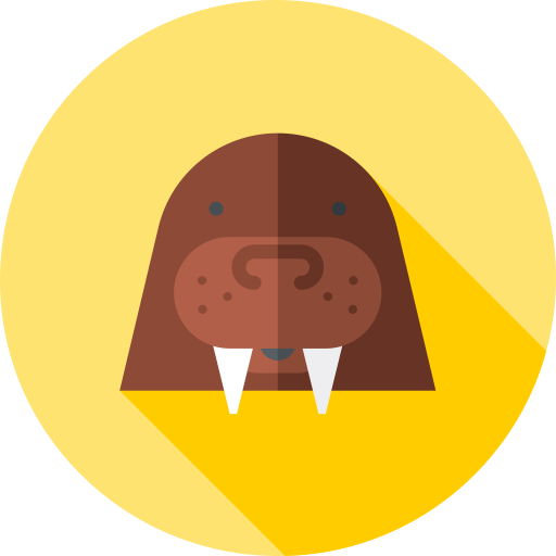 Walrus Flat Circular Flat icon