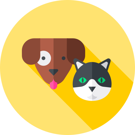 Pets Flat Circular Flat icon