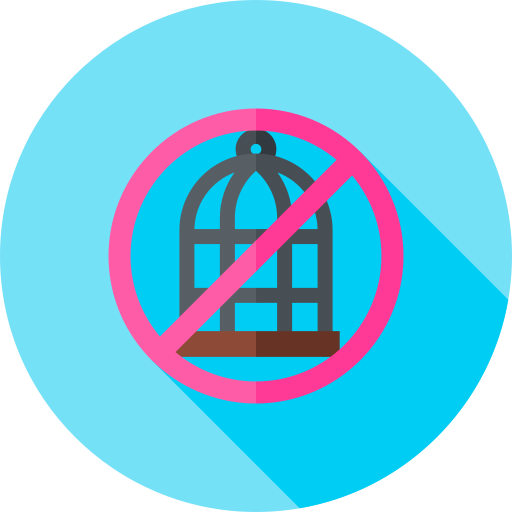 No cage Flat Circular Flat icon