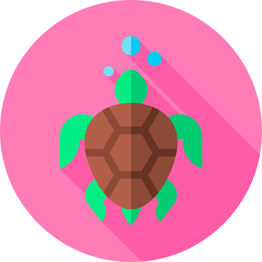 Żółw morski Flat Circular Flat ikona