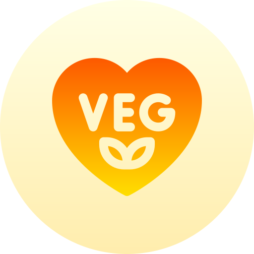 vegano Basic Gradient Circular icono