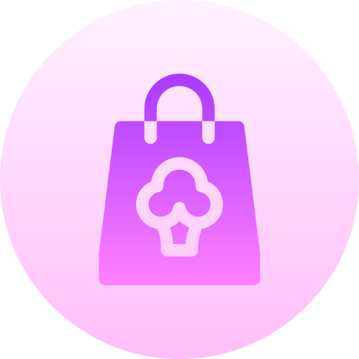 Shopping bag Basic Gradient Circular icon