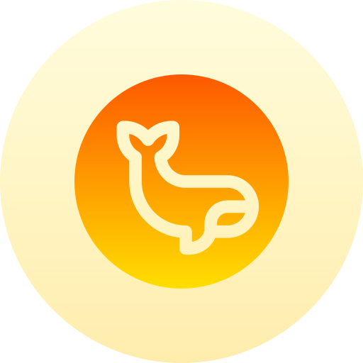 Whale Basic Gradient Circular icon