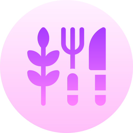 vegetariano Basic Gradient Circular icono