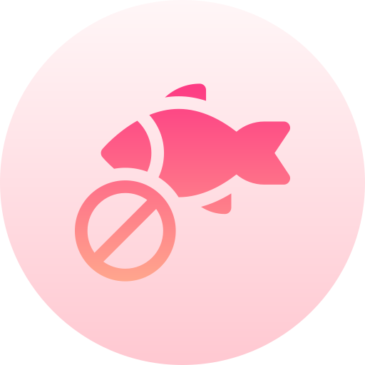 No fish Basic Gradient Circular icon