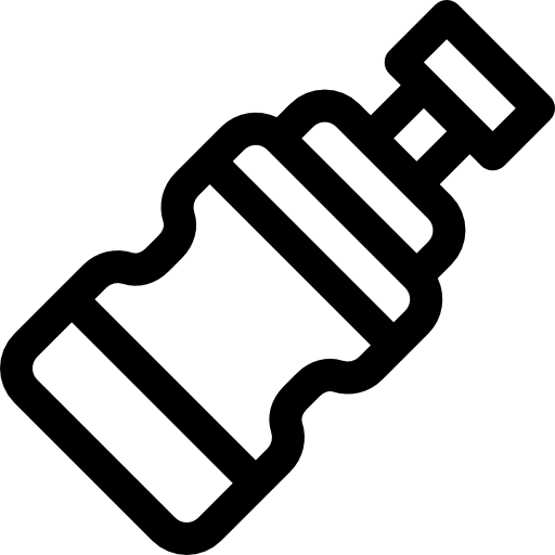 botella Basic Rounded Lineal icono