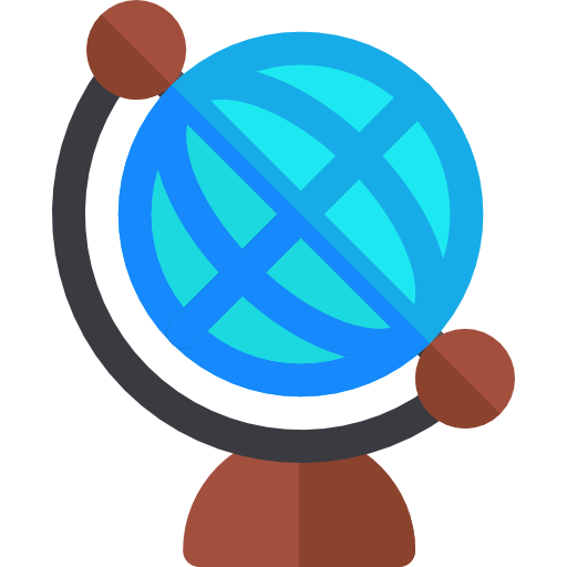 Earth globe Basic Rounded Flat icon