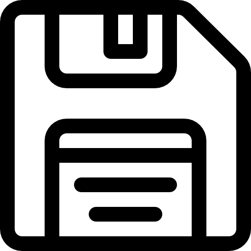 フロッピーディスク Basic Rounded Lineal icon