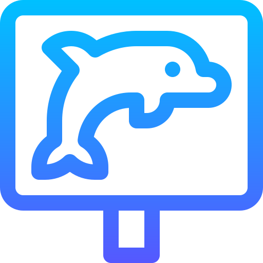 delfin Basic Gradient Lineal color ikona