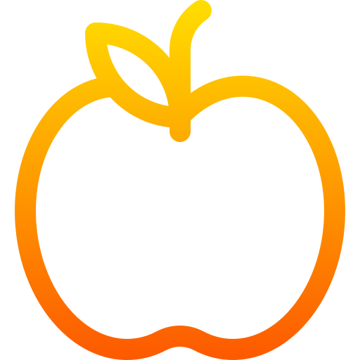 яблоко Basic Gradient Lineal color иконка