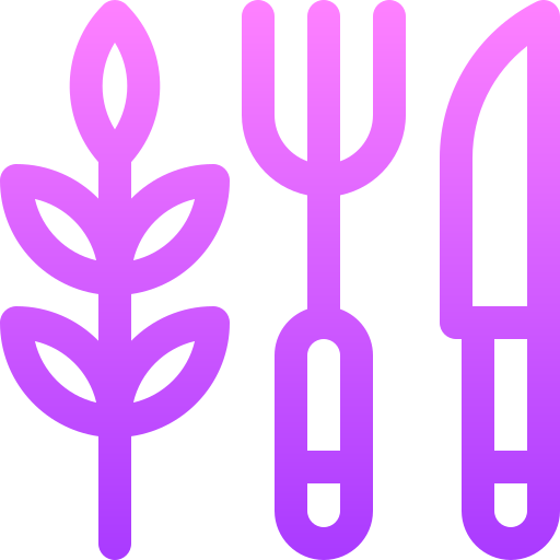 Вегетарианский Basic Gradient Lineal color иконка