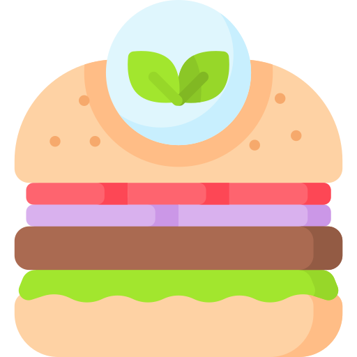 hamburger vegano Special Flat icona