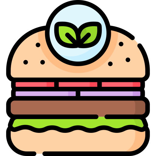 veganistische hamburger Special Lineal color icoon