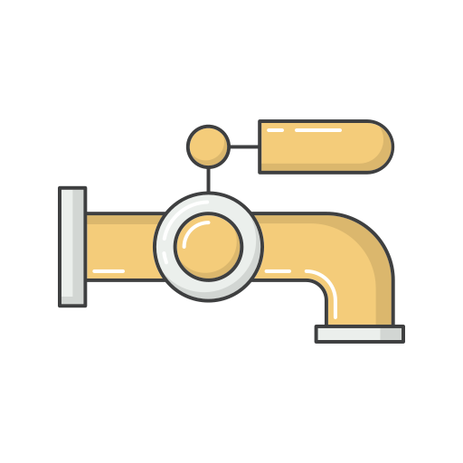 Faucet Generic Thin Outline Color icon