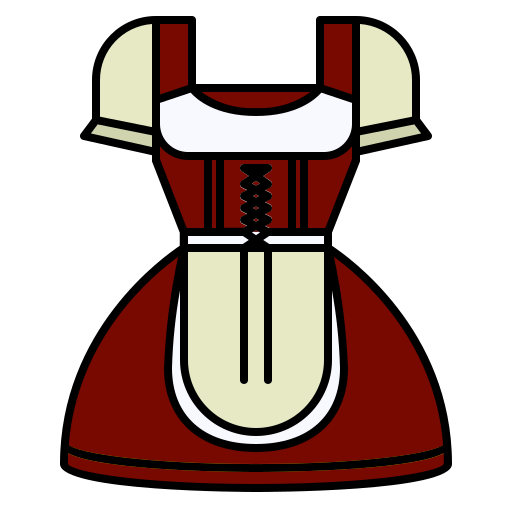 Широкая юбка в сборку Generic Outline Color иконка