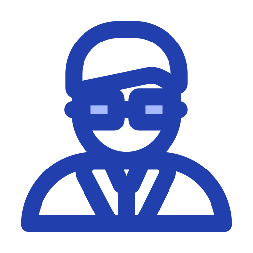 wissenschaftler Generic Blue icon