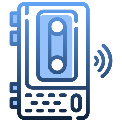 Tape recorder Generic Blue icon