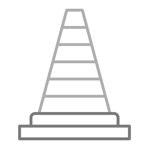 cône de signalisation Generic Grey Icône