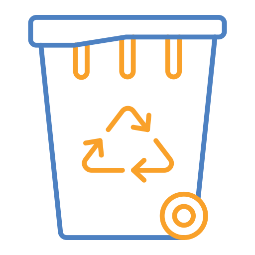 Recycling bin Generic Outline Color icon