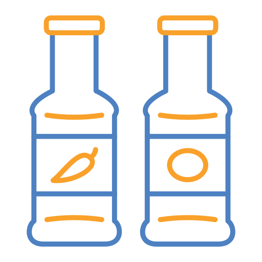 saus fles Generic Outline Color icoon