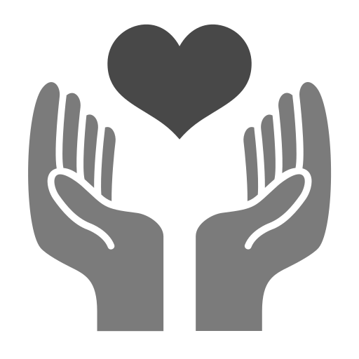 corazón de la mano Generic Grey icono