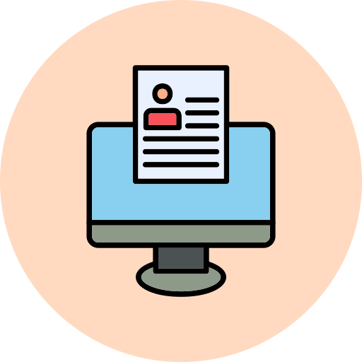 Online resume Generic Outline Color icon