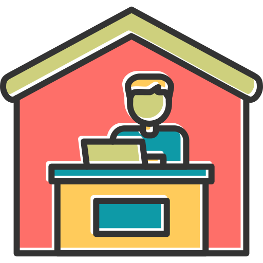 work from home Generic Color Omission icon