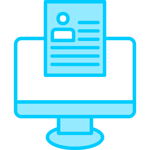 Online resume Generic Blue icon