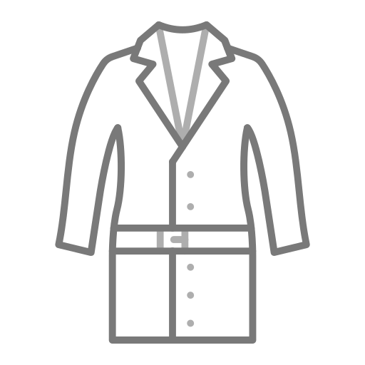 casaco comprido Generic Grey Ícone