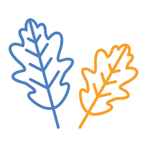 참나무 잎 Generic Outline Color icon