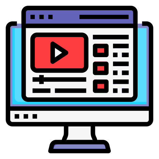 videoplayer Generic Outline Color icon