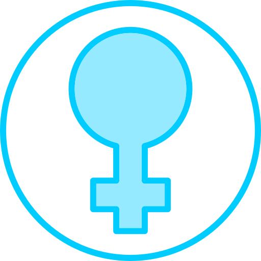 weiblich Generic Blue icon