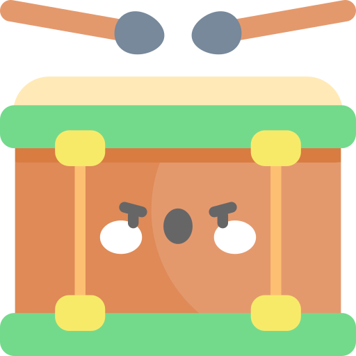 ドラム Kawaii Flat icon