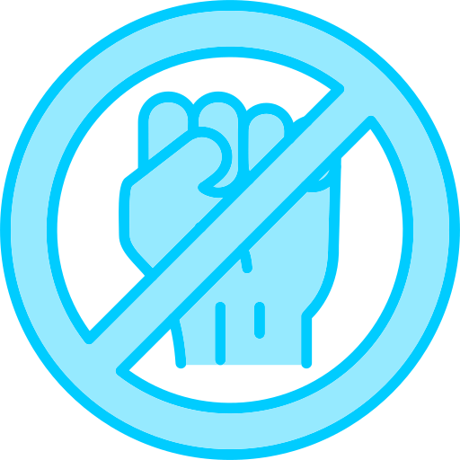 暴力の禁止 Generic Blue icon