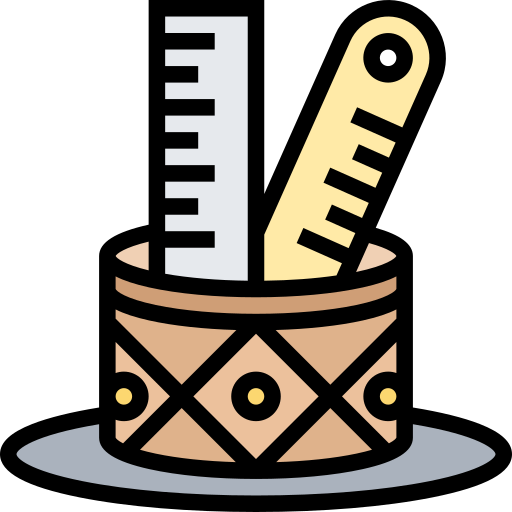Ruler Meticulous Lineal Color icon