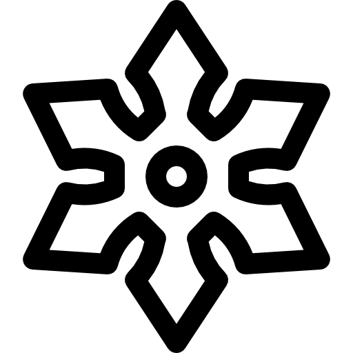 shuriken Basic Rounded Lineal icona