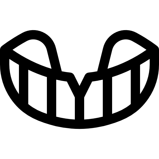 protège-dents Basic Rounded Lineal Icône