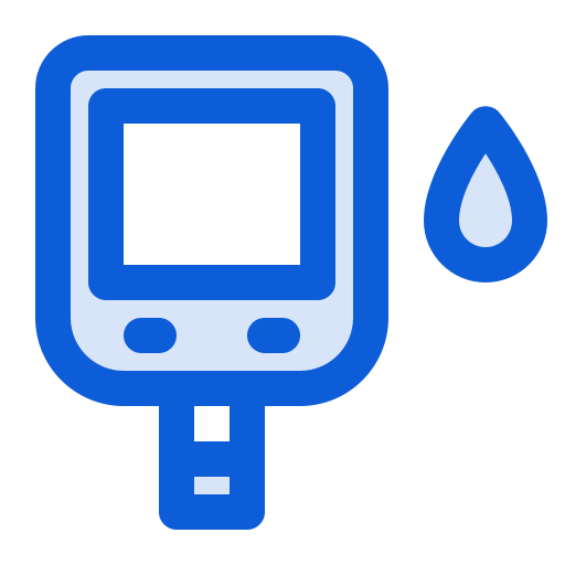 Diabetes test Generic Blue icon