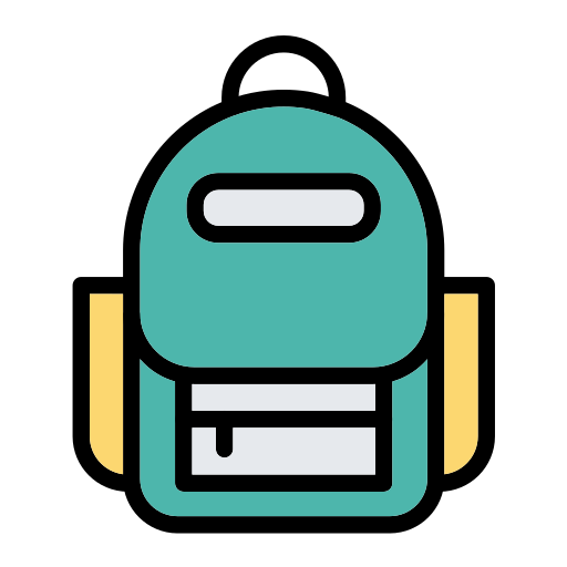 Bagpack Generic Outline Color icon