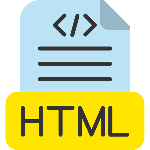 html-bestand Generic Flat icoon