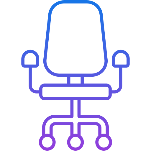 silla de oficina Generic Gradient icono
