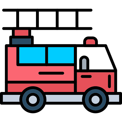 brandweerwagen Generic Outline Color icoon