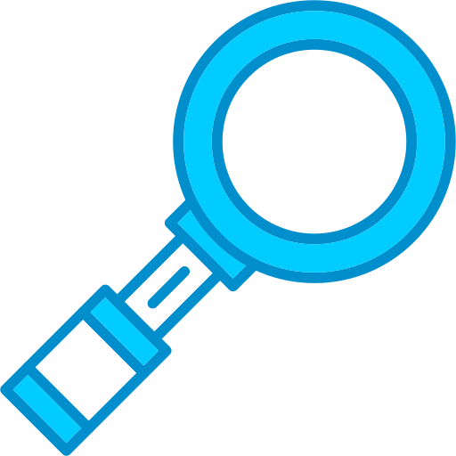 Magnifying glass Generic Blue icon