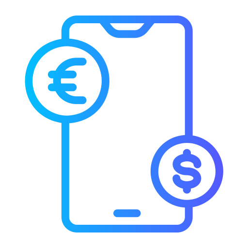 Mobile banking Generic Gradient icon