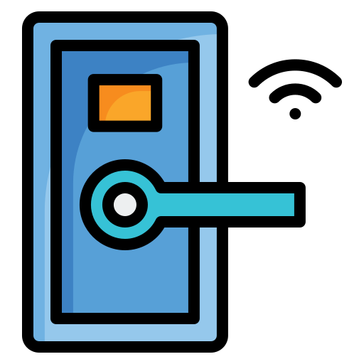 Smart door Generic Outline Color icon
