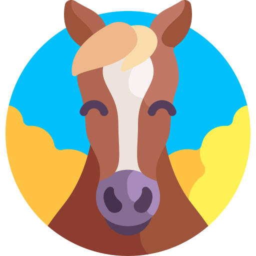 paard Detailed Flat Circular Flat icoon