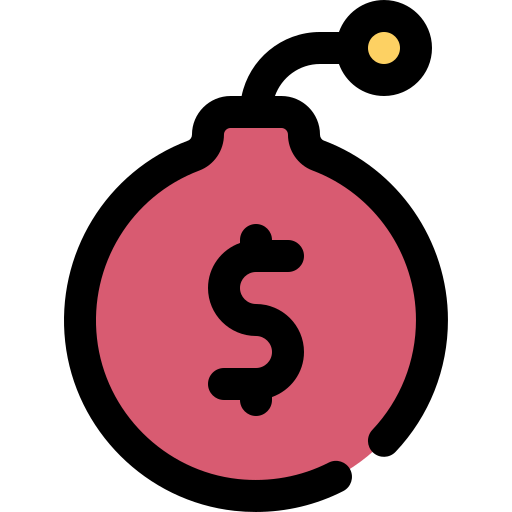 Debt bomb Generic Outline Color icon